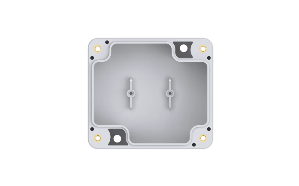 F Series grey junction box open base