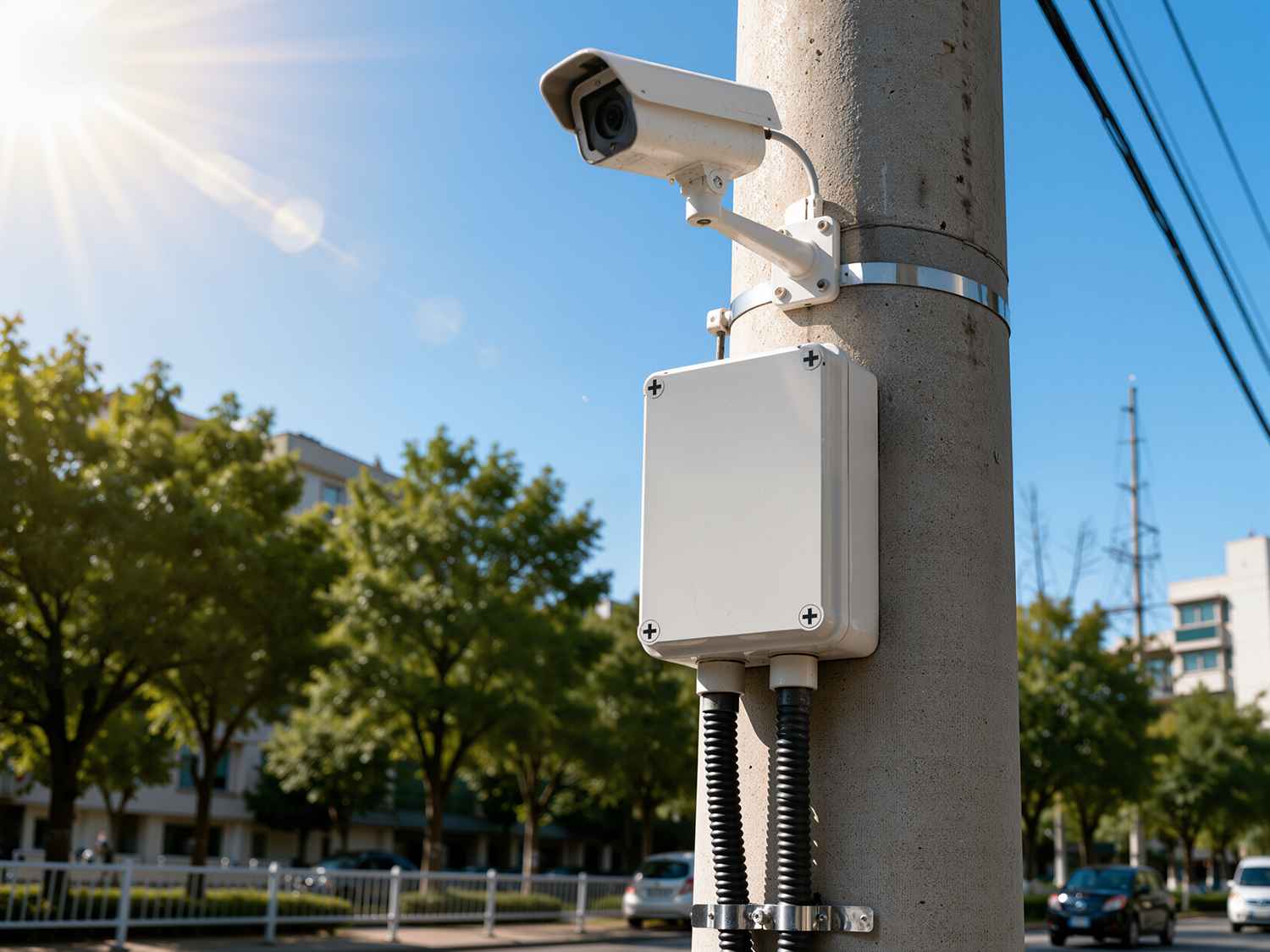 IP67 Waterproof Junction Box Installation for a Roadside CCTV Camera