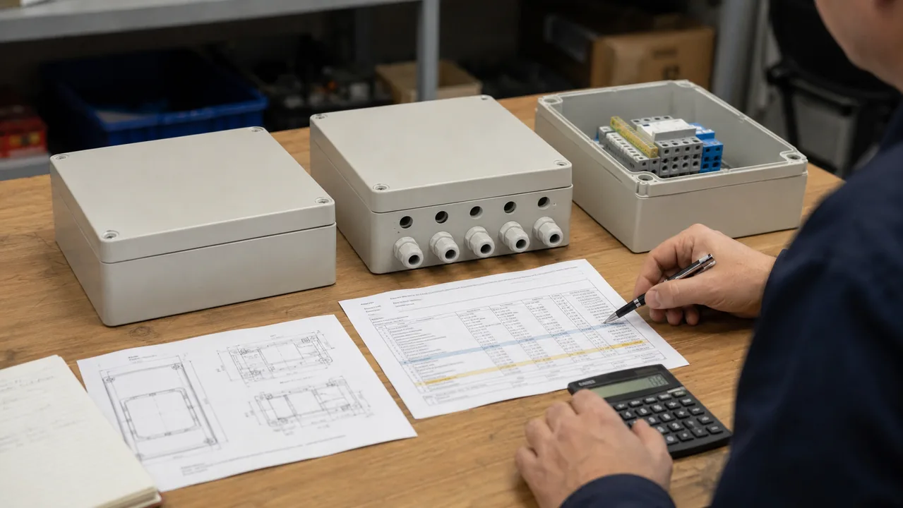 Comparing waterproof junction box quotations and configurations
