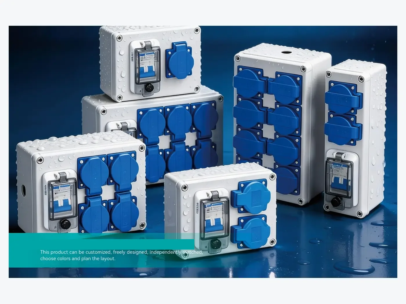 IP66 industrial socket distribution box